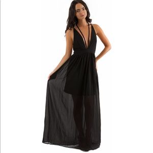 Backless Black Dress